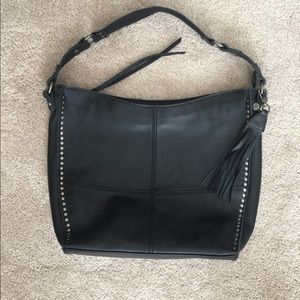 Sak black leather handbag